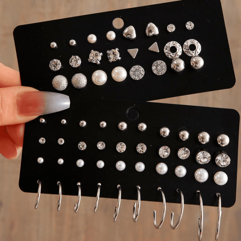 Pendientes plateados