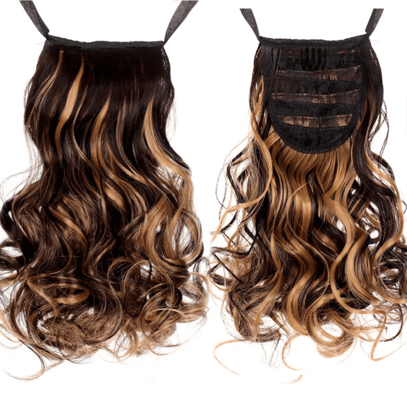 Pelo sintético oscuro con rayitos