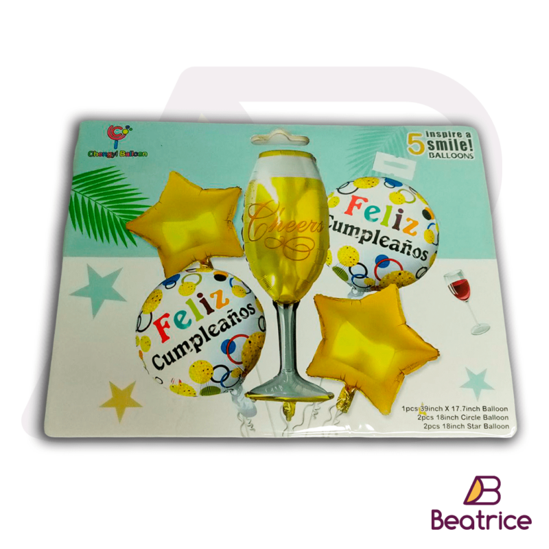 Pack de globos feliz cumpleaños