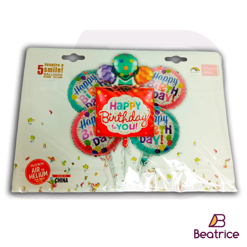 Pack de globos Happy Birthday