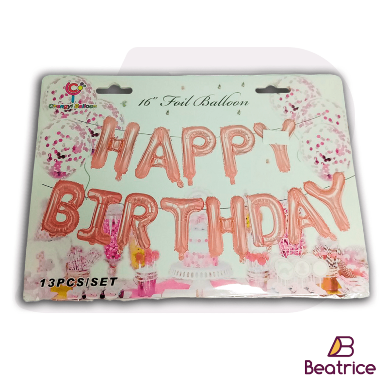 Pack de globos Happy Birthday