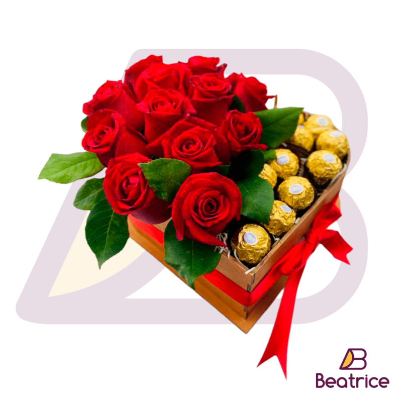 BOX ROSAS Y CHOCOLATES