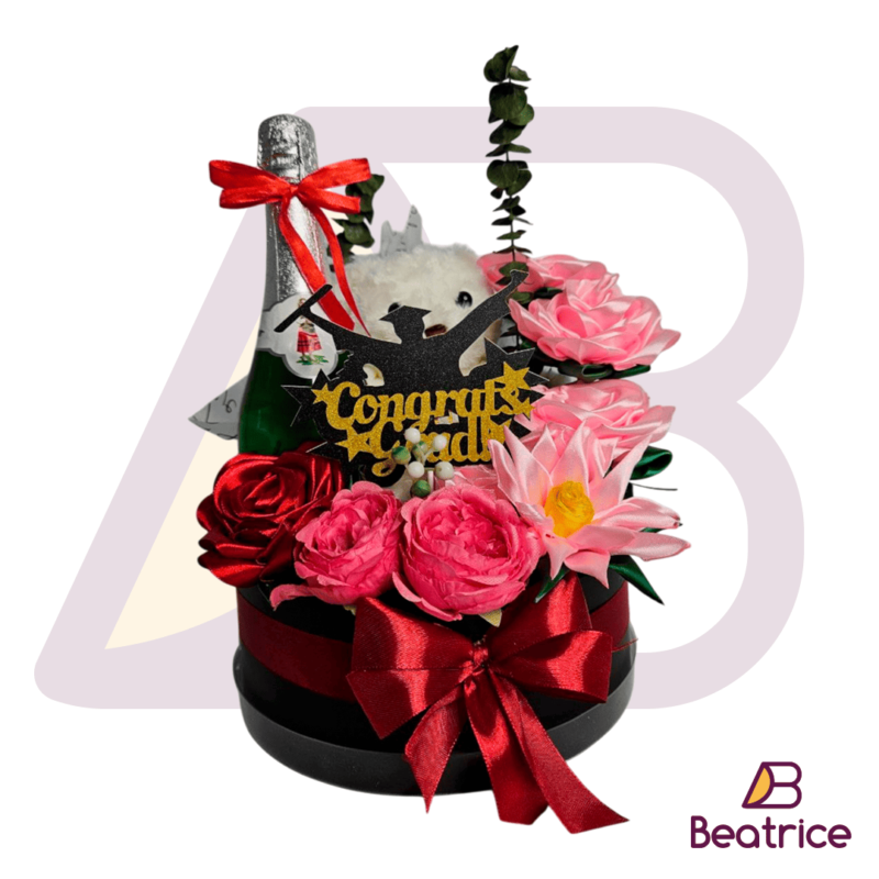Caja floral de graduación